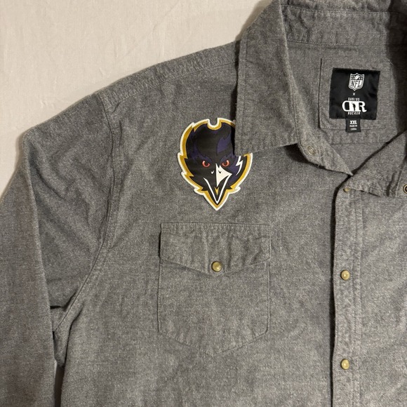 NFL Other - NFL X Darius Rucker Mens Shirt Baltimore Ravens Pearl Snap Long Sleeve Sz XXL
